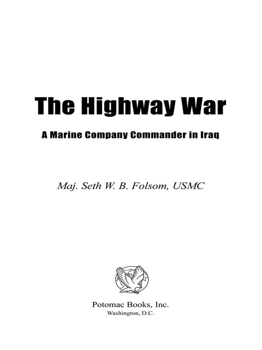 Title details for The Highway War by Maj. Seth W. B. Folsom, USMC - Wait list
